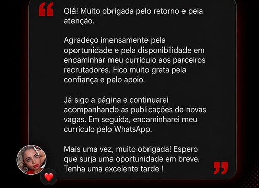 Depoimento de candidata sobre o Goianésia Emprega